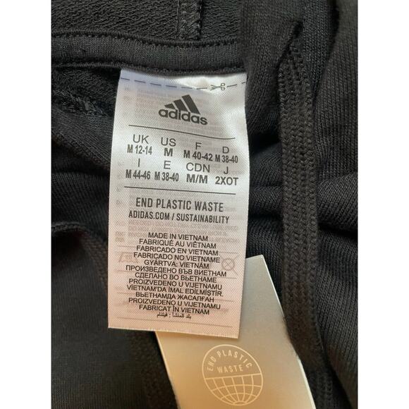 Adidas Women's Drawstring Hoodie Long Sleeve Sweatshirt in Black Size M NWT - Picture 3 of 8